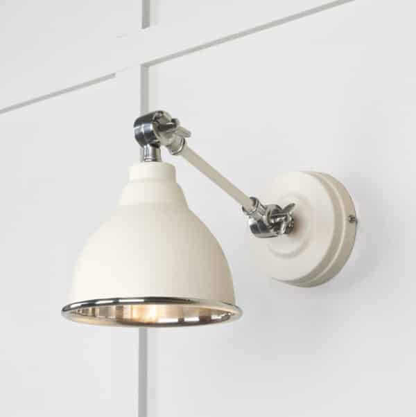 Smooth Nickel Brindley Wall Light in Teasel 1