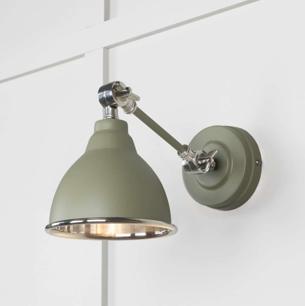 Smooth Nickel Brindley Wall Light in Tump 1