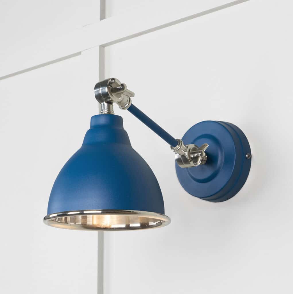 Smooth Nickel Brindley Wall Light in Upstream 1