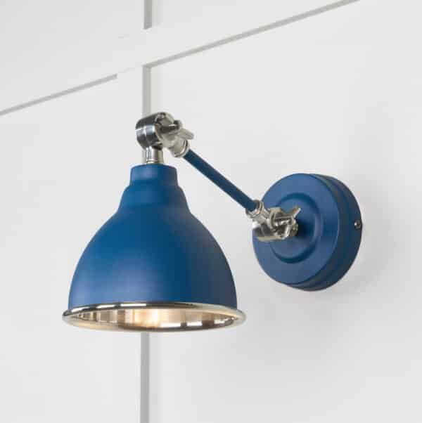 Smooth Nickel Brindley Wall Light in Upstream 1