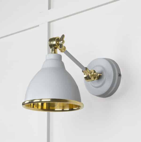 Smooth Brass Brindley Wall Light in Birch 2