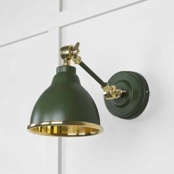 Smooth Brass Brindley Wall Light in Heath 2