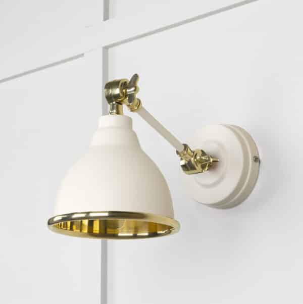 Smooth Brass Brindley Wall Light in Teasel 2