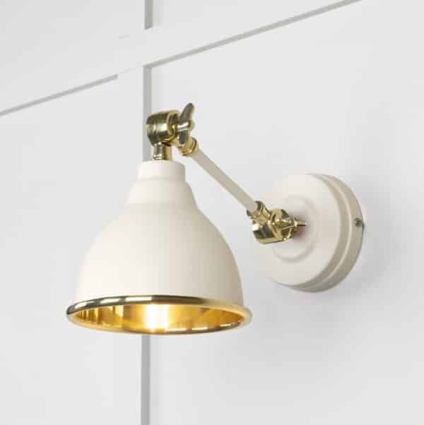 Smooth Brass Brindley Wall Light in Teasel 1