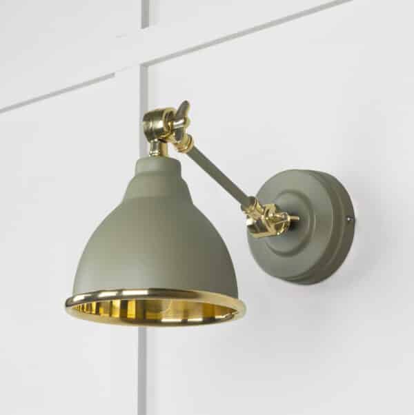 Smooth Brass Brindley Wall Light in Tump 2