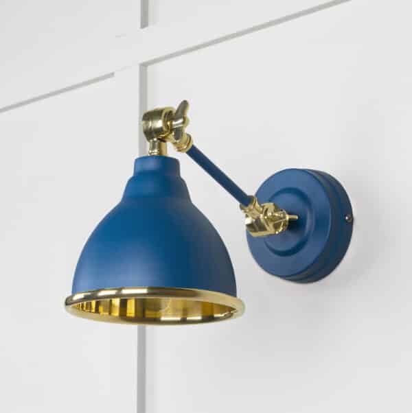 Smooth Brass Brindley Wall Light in Upstream 2