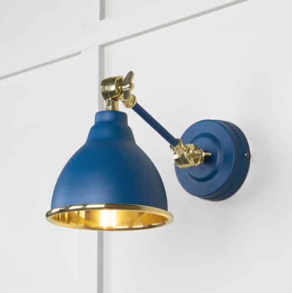 Smooth Brass Brindley Wall Light in Upstream 1