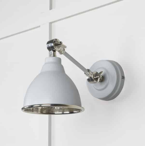 Hammered Nickel Brindley Wall Light in Birch 2