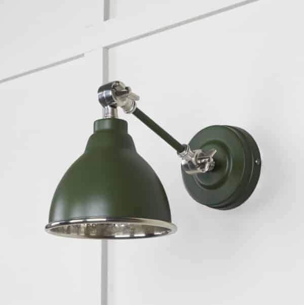 Hammered Nickel Brindley Wall Light in Heath 2