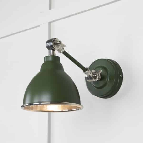 Hammered Nickel Brindley Wall Light in Heath 1