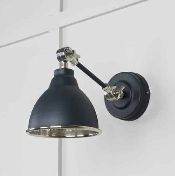 Hammered Nickel Brindley Wall Light in Soot 2