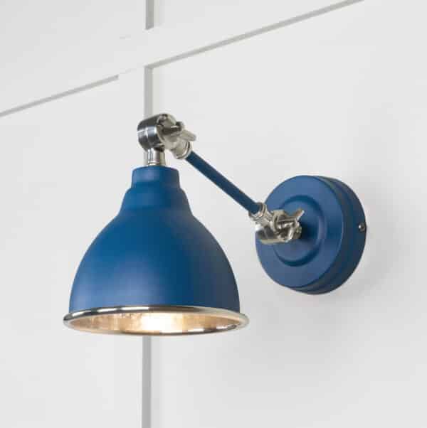 Hammered Nickel Brindley Wall Light in Upstream 1