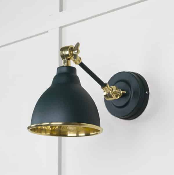 Hammered Brass Brindley Wall Light in Dingle 2