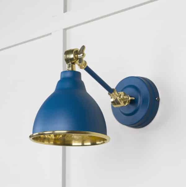 Hammered Brass Brindley Wall Light in Upstream 2