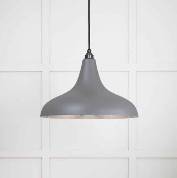 Smooth Nickel Frankley Pendant in Bluff 1