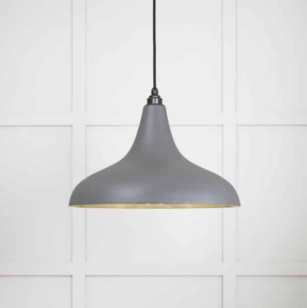 Smooth Brass Frankley Pendant in Bluff 2