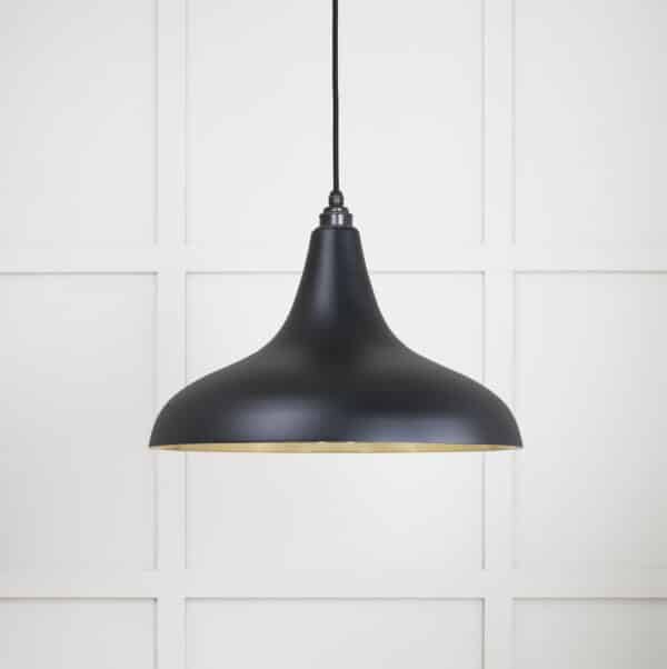 Smooth Brass Frankley Pendant in Elan Black 2