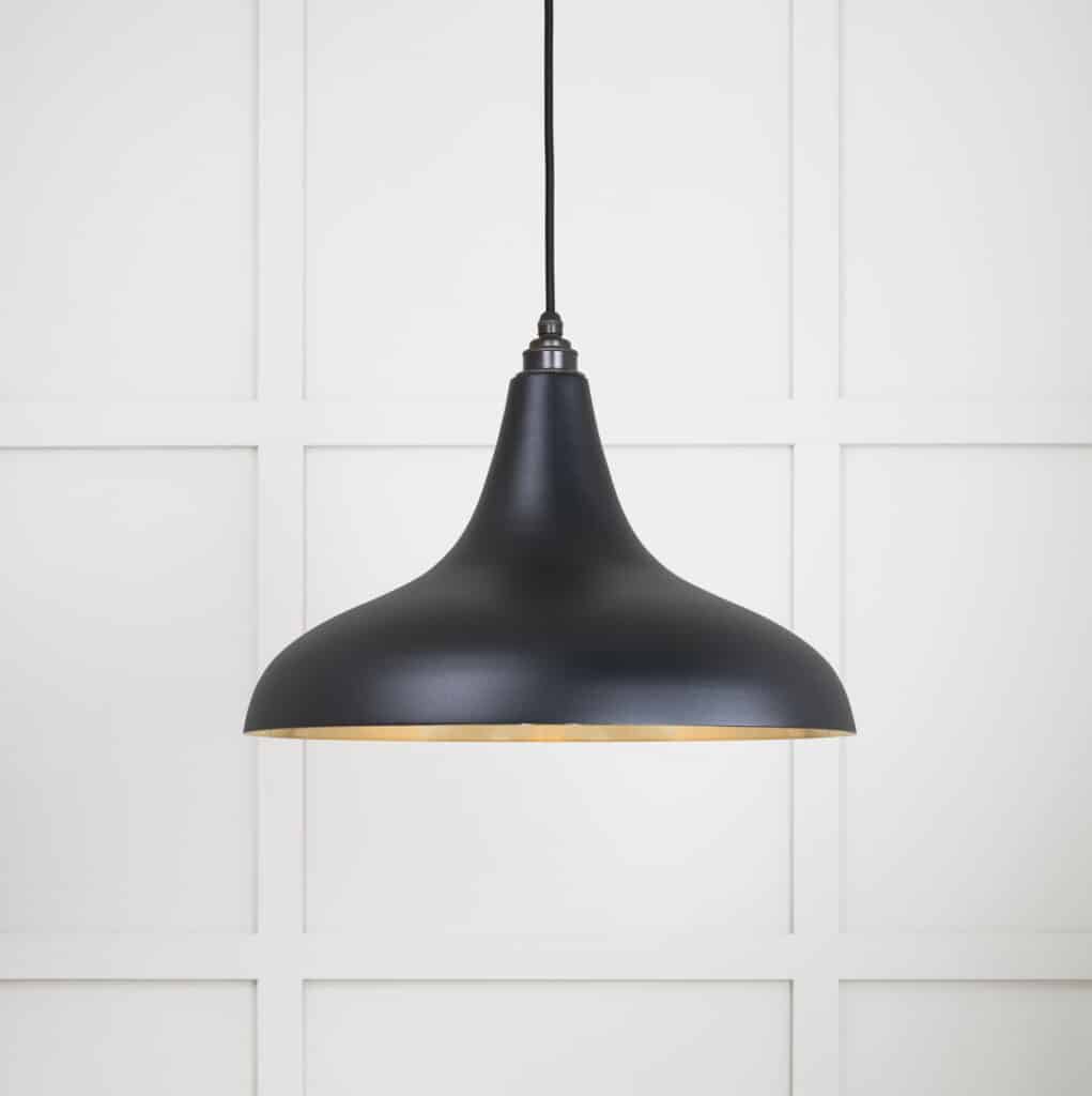 Smooth Brass Frankley Pendant in Elan Black 1