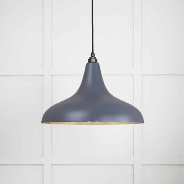 Smooth Brass Frankley Pendant in Slate 2