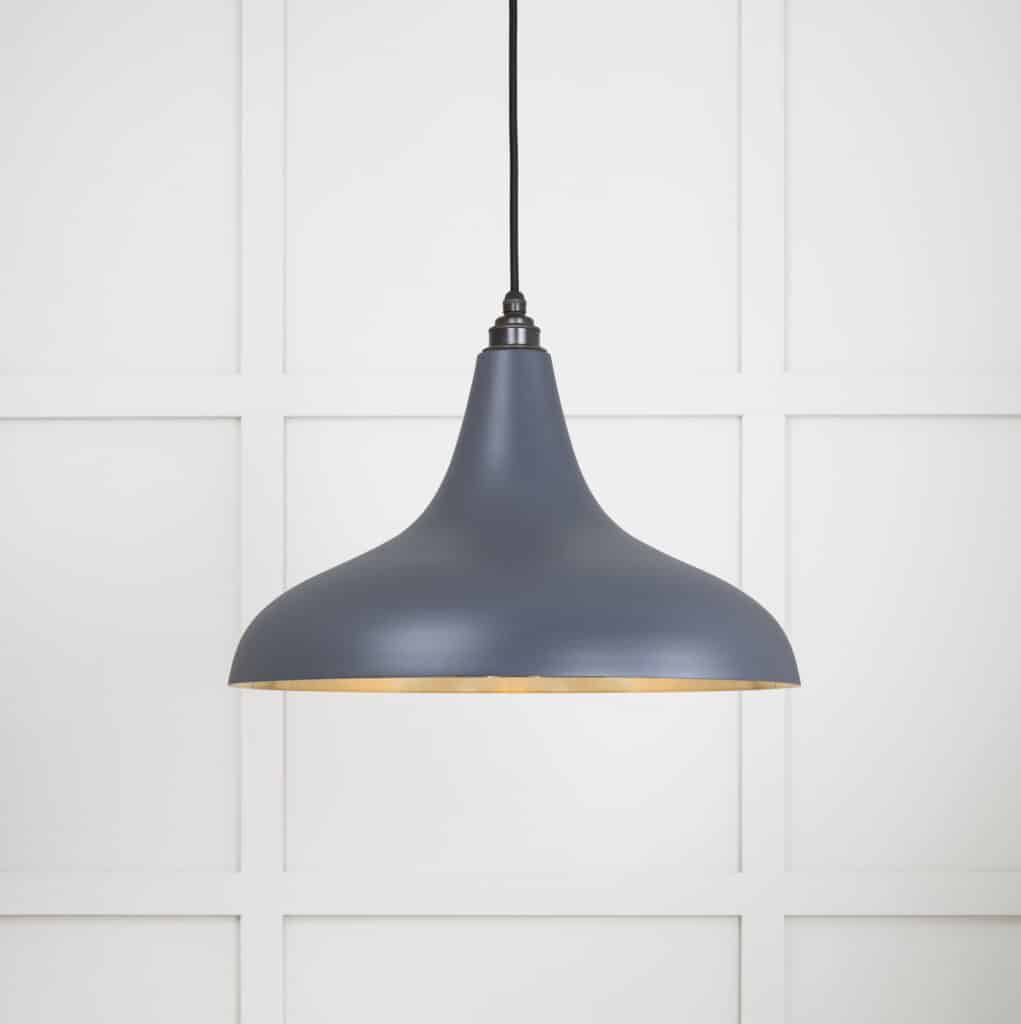 Smooth Brass Frankley Pendant in Slate 1