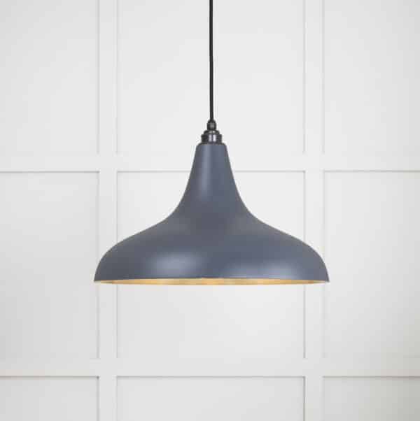 Smooth Brass Frankley Pendant in Slate 1