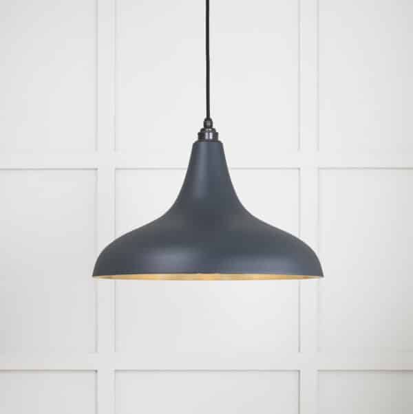 Smooth Brass Frankley Pendant in Soot 1