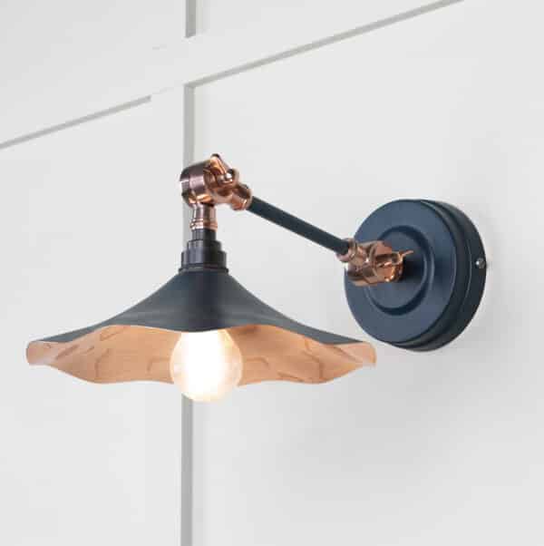 Smooth Copper Flora Wall Light in Dusk 1