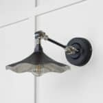 Smooth Nickel Flora Wall Light in Elan Black 2