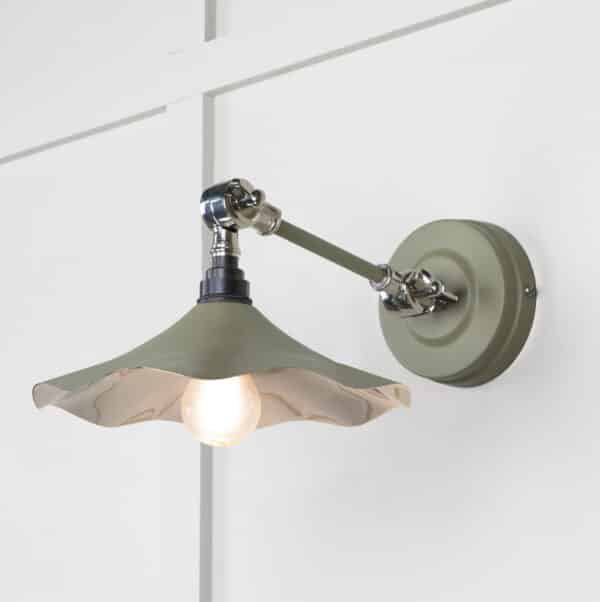 Smooth Nickel Flora Wall Light in Tump 1