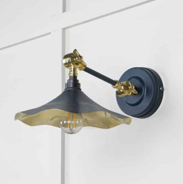 Smooth Brass Flora Wall Light in Dusk 2