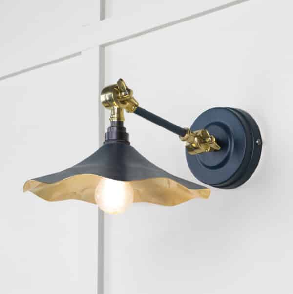 Smooth Brass Flora Wall Light in Dusk 1