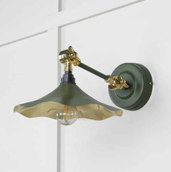 Smooth Brass Flora Wall Light in Heath 2