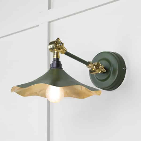 Smooth Brass Flora Wall Light in Heath 1