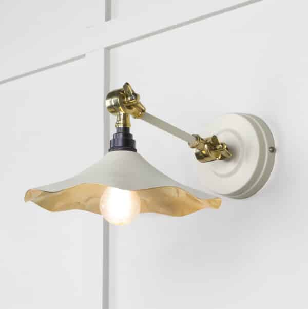 Smooth Brass Flora Wall Light in Teasel 1