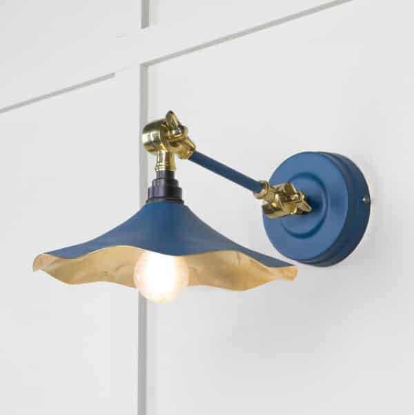 Smooth Brass Flora Wall Light in Upstream 1