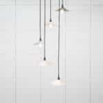 Smooth Brass Flora Cluster Pendant in Birch 1