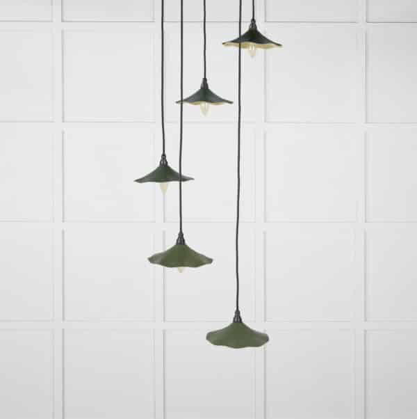 Smooth Brass Flora Cluster Pendant in Heath 2