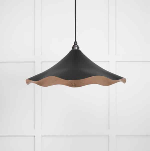 Smooth Copper Flora Pendant in Elan Black 2