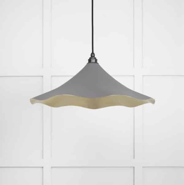 Smooth Brass Flora Pendant in Bluff 2