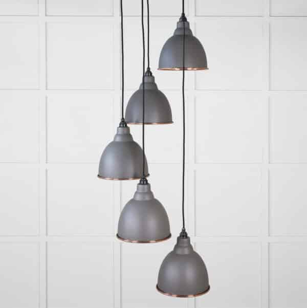 Smooth Copper Brindley Cluster Pendant in Bluff 2