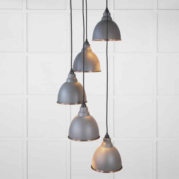 Smooth Copper Brindley Cluster Pendant in Bluff 1