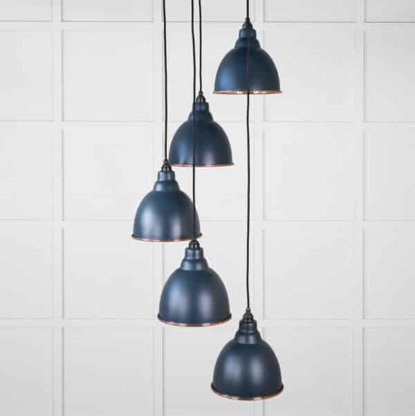 Smooth Copper Brindley Cluster Pendant in Dusk 2