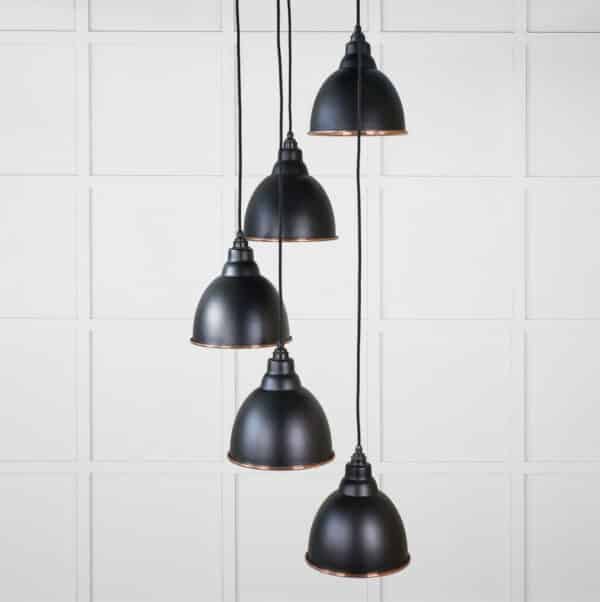 Smooth Copper Brindley Cluster Pendant in Elan Black 2