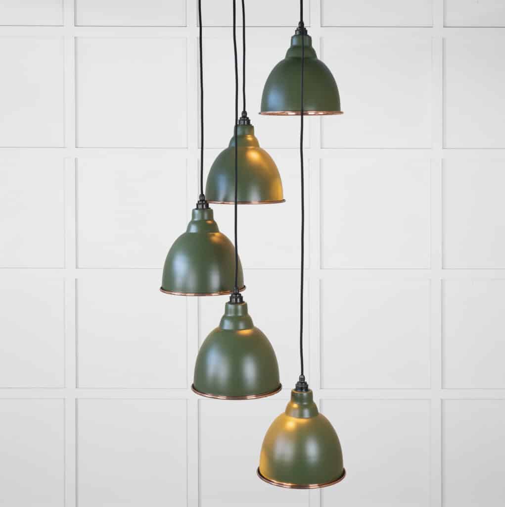 Smooth Copper Brindley Cluster Pendant in Heath 1