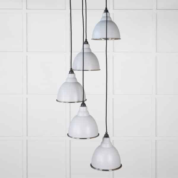 Smooth Nickel Brindley Cluster Pendant in Birch 2