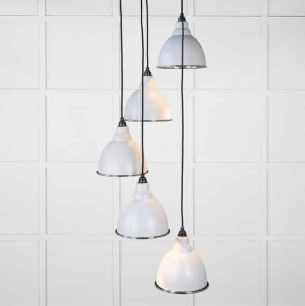 Smooth Nickel Brindley Cluster Pendant in Birch 1