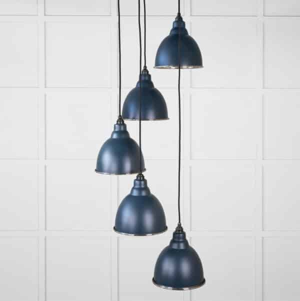 Smooth Nickel Brindley Cluster Pendant in Dusk 2