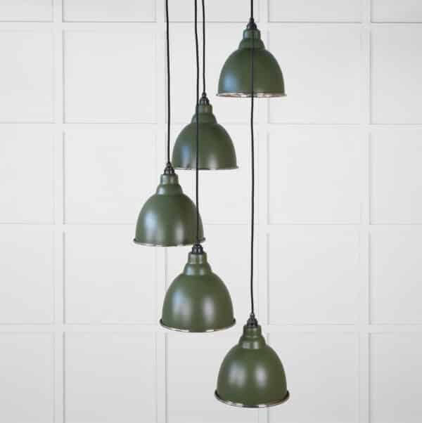 Smooth Nickel Brindley Cluster Pendant in Heath 2