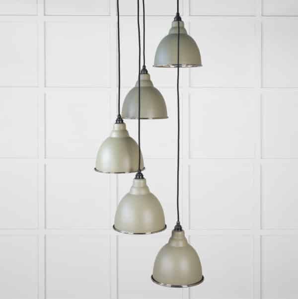 Smooth Nickel Brindley Cluster Pendant in Tump 2