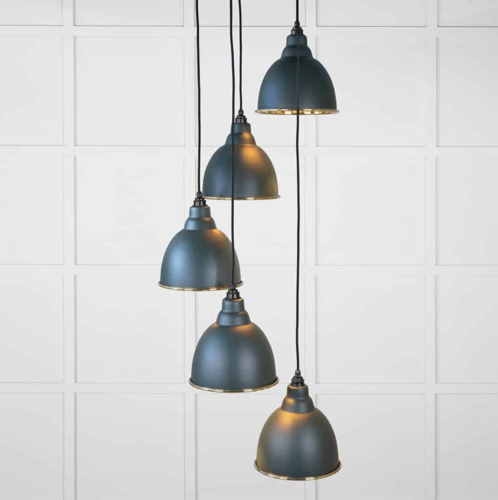 Smooth Brass Brindley Cluster Pendant in Dingle 1